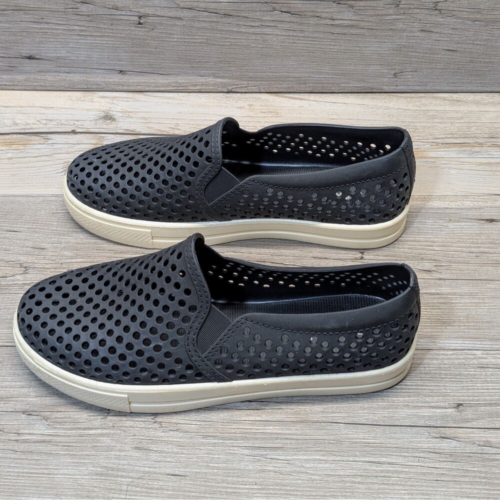 ROCKIN Men's Black Perforated Slip On Shoes Size 43 EU Lightweight Breathable